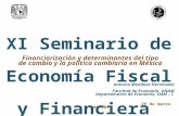 XI Seminario de Economía Fiscal y Financiera Crisis, estabilización y desorden financiero Financiarización y determinantes del tipo de cambio y la política.