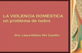LA VIOLENCIA DOMÉSTICA un problema de todos Dra. Laura Milans Del Castillo.