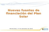 Nuevas fuentes de financiación del Plan Solar Montevideo, 17 de setiembre de 2013.