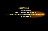 Síntesis PROPUESTAS ORGANIZACIÓN Y ESTRUCTURA DEL NUEVO ESTADO .