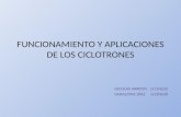 FUNCIONAMIENTO Y APLICACIONES DE LOS CICLOTRONES NICOLÁS ARROYO G11NL02 GERALDINE DÍAZG12NL08.
