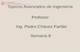 Topicos Avanzados de Ingeniería Profesor: Ing. Pedro Chávez Farfán Semana 9.