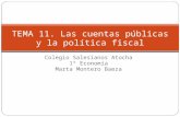 Colegio Salesianos Atocha 1º Economía Marta Montero Baeza TEMA 11. Las cuentas públicas y la política fiscal.