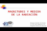 MAGNITUDES Y MEDIDA DE LA RADIACIÓN Benigno Barbés Fernández U.C.M. Física Médica y P.R Hospital Central de Asturias.