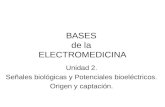 BASES de la ELECTROMEDICINA Unidad 2. Señales biológicas y Potenciales bioeléctricos. Origen y captación.