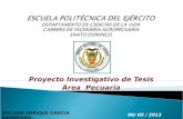 Proyecto Investigativo de Tesis Área Pecuaria 06/ 05 / 2013 WILLIAM ENRIQUE GARCIA ZAMBRANO.