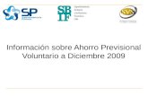 Información sobre Ahorro Previsional Voluntario a Diciembre 2009.