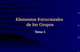 Elementos Estructurales de los Grupos Tema 3. Introducción: Génesis y funcionamiento de los grupos ESTRUCTURADINÁMICA Condiciones medioambientales.