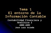 Tema 1 El entorno de la Información Contable Contabilidad Financiera y Analítica I 2008-2009 Jose Luis Ucieda.