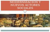 MODERNIZACION Y NUEVOS ACTORES SOCIALES. Proceso de Modernización Chileno Proceso de modernización Europeización de las costumbres Urbanización Migración.