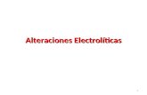 Alteraciones Electrolíticas 1. Introducción Las alteraciones electrolíticas se asocian frecuentemente con las emergencias cardiacas. Pueden causar o contribuir.