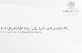 PROGRAMAS DE LA SAGARPA REGLAS DE OPERACIÓN 2013.