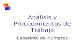 Análisis y Procedimientos de Trabajo Laberinto de Números.