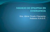 Dra. Alicia Tirado Chavarria Pediatra H.R.D.T.. DEFINICIONES Epilepsia: Trastorno del cerebro caracterizado por predisposición duradera a generar crisis.