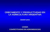 CRECIMIENTO Y PRODUCTIVIDAD EN LA AGRICULTURA ARGENTINA Daniel Lema UCEMA COMPETITIVIDAD EN AGRONEGOCIOS.