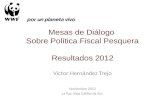 Víctor Hernández Trejo Noviembre 2012 La Paz, Baja California Sur. Mesas de Diálogo Sobre Política Fiscal Pesquera Resultados 2012.