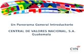 Un Panorama General Introductorio CENTRAL DE VALORES NACIONAL, S.A. Guatemala.