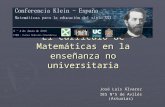 El Currículo de Matemáticas en la enseñanza no universitaria José Luis Álvarez IES Nº5 de Avilés (Asturias)