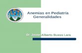 Anemias en Pediatría Generalidades Dr. Jaime Alberto Bueso Lara.