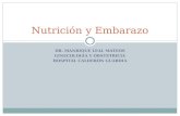 DR. MANRIQUE LEAL MATEOS GINECOLOGÍA Y OBSTETRICIA HOSPITAL CALDERÓN GUARDIA Nutrición y Embarazo.