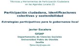 Técnicas y Herramientas de Participación Ciudadana en las Agendas Locales 21 Participación ciudadana, identificaciones colectivas y sostenibilidad Estrategias.