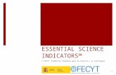ESSENTIAL SCIENCE INDICATORS © FECYT. Fundación Española para la Ciencia y la Tecnología 1.