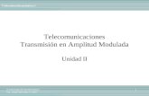 Telecomunicaciones I 1 Universidad de Montemorelos Ing. Jorge Manrique © 2007 Telecomunicaciones Transmisión en Amplitud Modulada Unidad II.