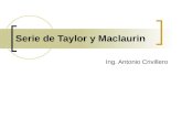Serie de Taylor y Maclaurin Ing. Antonio Crivillero.