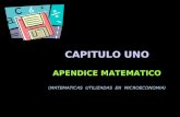CAPITULO UNO APENDICE MATEMATICO (MATEMATICAS UTILIZADAS EN MICROECONOMIA)