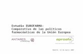 Estudio EUROFARMA: Comparativa de las políticas farmacéuticas de la Unión Europea Madrid, 14 de marzo 2007.