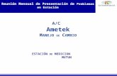A/C Ametek M ANEJO DE C AMBIO ESTACIÓN DE MEDICION MUTUN Reunión Mensual de Presentación de Problemas en Estación.