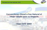 Conversiones Diesel a Gas Natural el Mejor Aliado para su Negocio Expo GNV 2009 Conversiones Diesel a Gas Natural el Mejor Aliado para su Negocio Expo.