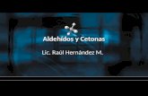 Aldehídos y Cetonas Lic. Raúl Hernández M.. Introducción Los aldehídos y las cetonas son dos clases de derivados hidrocarbonados estrechamente relacionados,