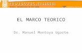 ESCUELA UNIVERSITARIA DE POST GRADO EL MARCO TEORICO Dr. Manuel Montoya Ugarte.
