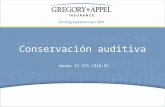 Norma 29 CFR 1910.95 Conservación auditiva. Temas En la sección de hoy aprenderán acerca de: Audición y exposición al ruido. Audiometría (examen auditivo)