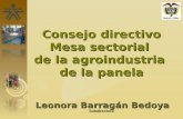 Leonora Barragán Bedoya Subdirectora Consejo directivo Mesa sectorial de la agroindustria de la panela.
