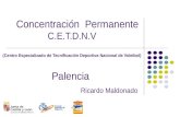 Concentración Permanente C.E.T.D.N.V (Centro Especializado de Tecnificación Deportiva Nacional de Voleibol) Palencia Ricardo Maldonado.