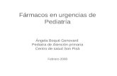 Fármacos en urgencias de Pediatría Ángela Boqué Genovard Pediatra de Atención primaria Centro de salud Son Pisà Febrero 2008.