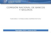 1 COMISIÓN NACIONAL DE BANCOS Y SEGUROS Tegucigalpa, M.D.C., Octubre de 2012 FUNCIONES Y ATRIBUCIONES ADMINISTRATIVAS.