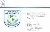 Directora General: Prof. Patricia Espona Directora de E.G.B. Lic. Claudia Angiolillo.