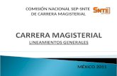 COMISIÓN NACIONAL SEP-SNTE DE CARRERA MAGISTERIAL MÉXICO 2011.