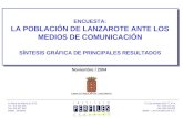 ENCUESTA: LA POBLACIÓN DE LANZAROTE ANTE LOS MEDIOS DE COMUNICACIÓN SÍNTESIS GRÁFICA DE PRINCIPALES RESULTADOS Noviembre / 2004 C/ María de Molina 32,
