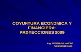 DICIEMBRE 2008 Ing. LUIS BABA NAKAO COYUNTURA ECONOMICA Y FINANCIERA: PROYECCIONES 2009.