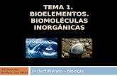 TEMA 1. BIOELEMENTOS. BIOMOLÉCULAS INORGÁNICAS 2º Bachillerato - Biología IES Muriedas Bonifacio San Millán.