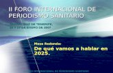 II FORO INTERNACIONAL DE PERIODISMO SANITARIO Mesa Redonda: De qué vamos a hablar en 2025. SANTA CRUZ DE TENERIFE, 26 Y 27 DE ENERO DE 2007.