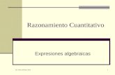 Dr. Edwin Alfonso Sosa 1 Razonamiento Cuantitativo Expresiones algebraicas.