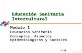Educación sanitaria intercultural Educación Sanitaria Intercultural Modulo 1 Educación Sanitaria Conceptos, Aspectos Epidemiológicos y Sociales.
