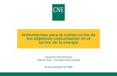 Instrumentos para la consecución de los objetivos comunitarios en el sector de la energía Casandra Viñuela Beato Jefa de Área – Secretaría del Consejo.