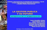 Instituto Latinoaméricano de Planificación Económica y Social X Curso Internacional de Reformas Económicas y Gestión Pública Internacional y Gestión Pública.