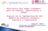 Ministerio del Poder Ciudadano para la Familia, Adolescencia y Niñez Avances en la implementación del Modelo de Atención Integral, Familiar y Comunitario.